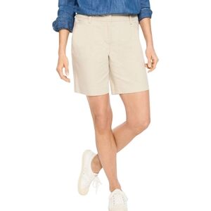 Talbots Khaki Tan Cotton Chino Walking Shorts Size 8
